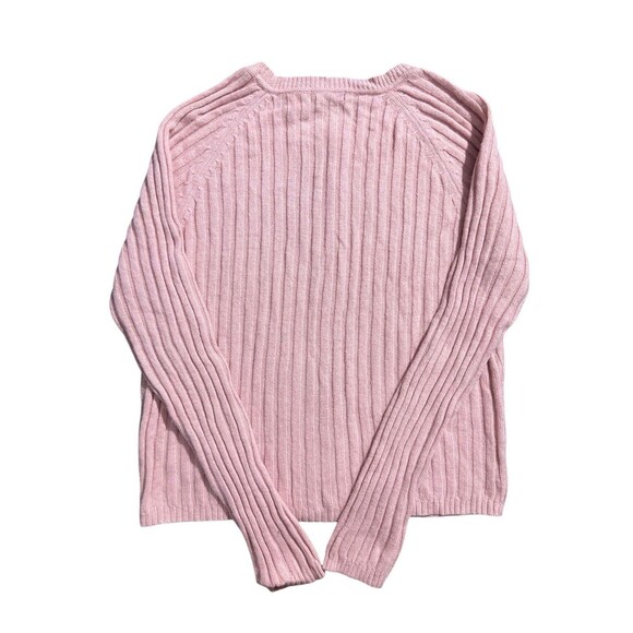 Daisy Fuentes Ladies Angora Rabbit Hair Blend Sequin Trim Cardigan Pink Sz L NWT - Picture 5 of 9